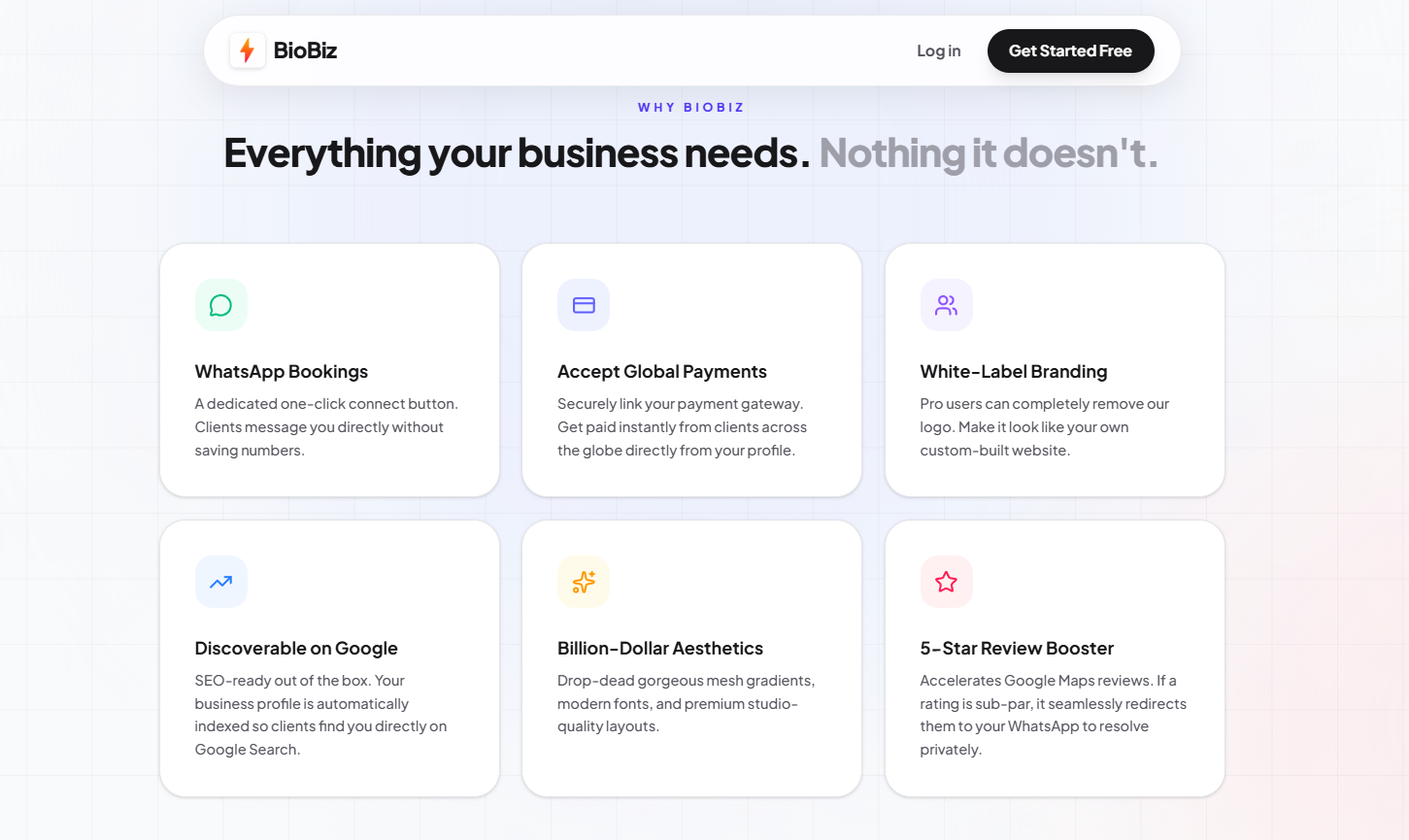 BioBiz: Create Your Free Business Link in 60 Seconds | Orynth