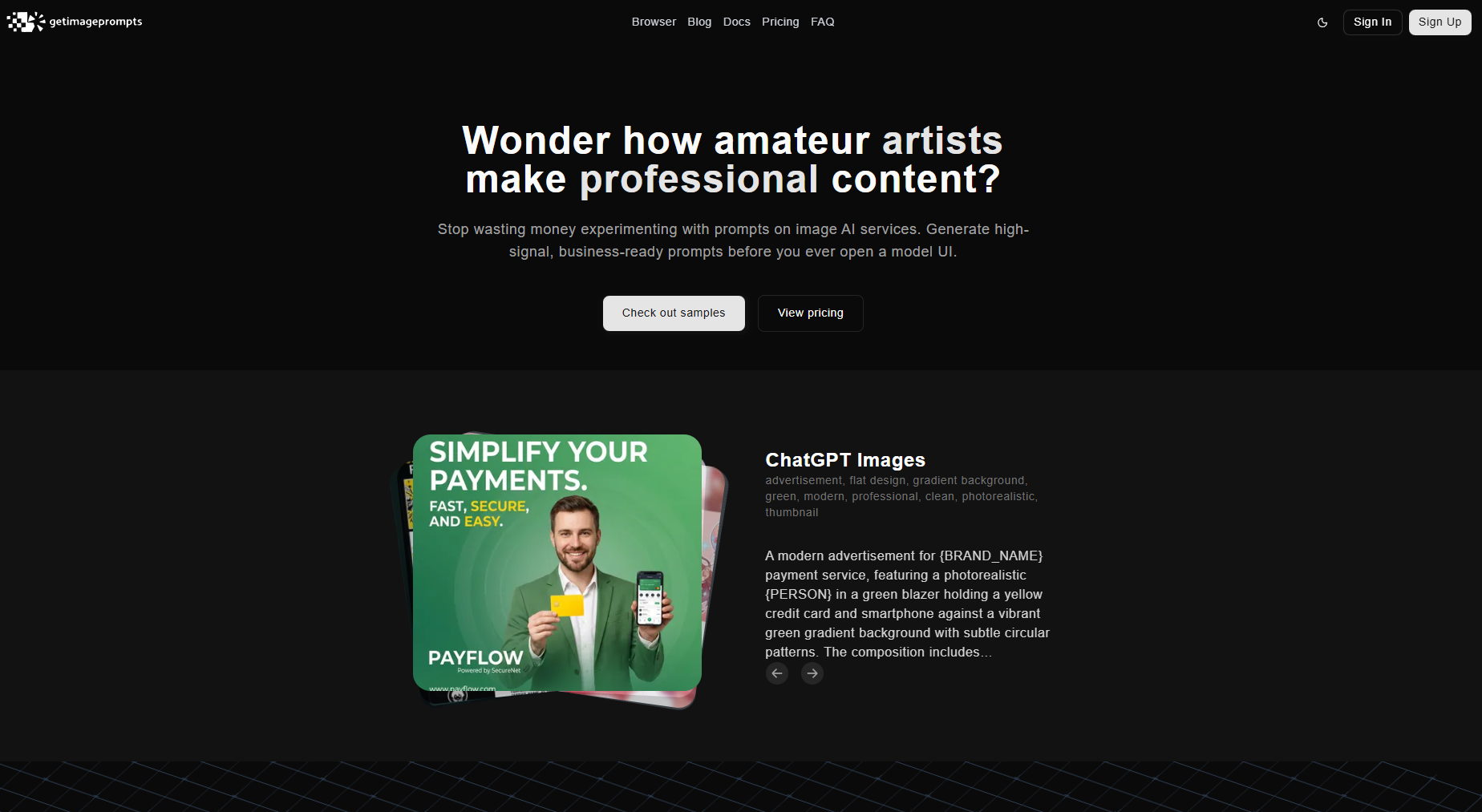Get Image Prompts: Generate high-signal prompts for images for business ...
