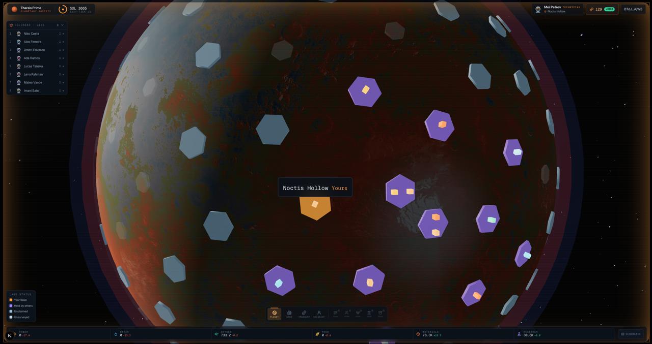 Mars Genesis : An AI-powered colony game on Mars. | Orynth
