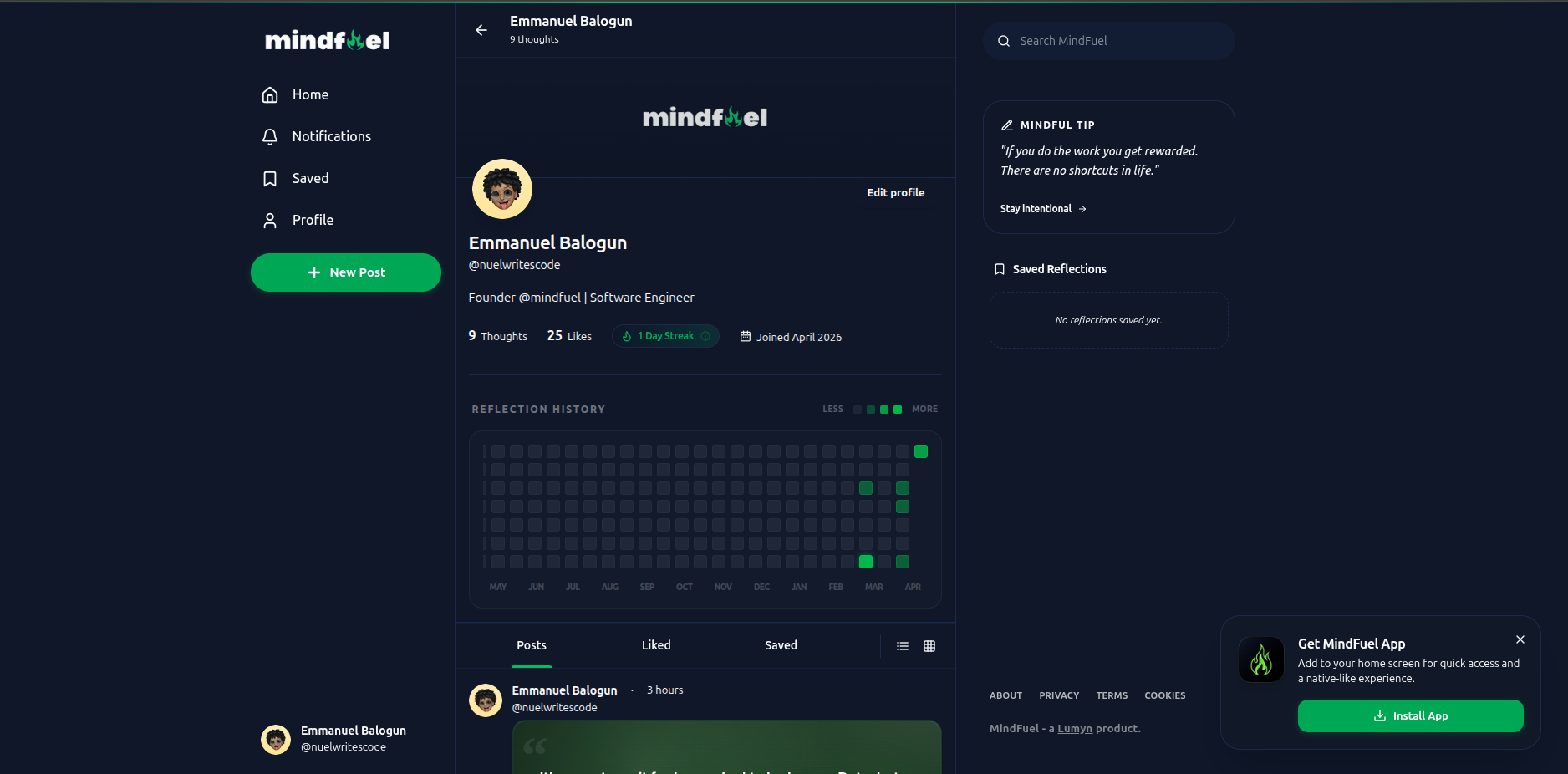 MindFuel: A thoughtful social platform. | Orynth
