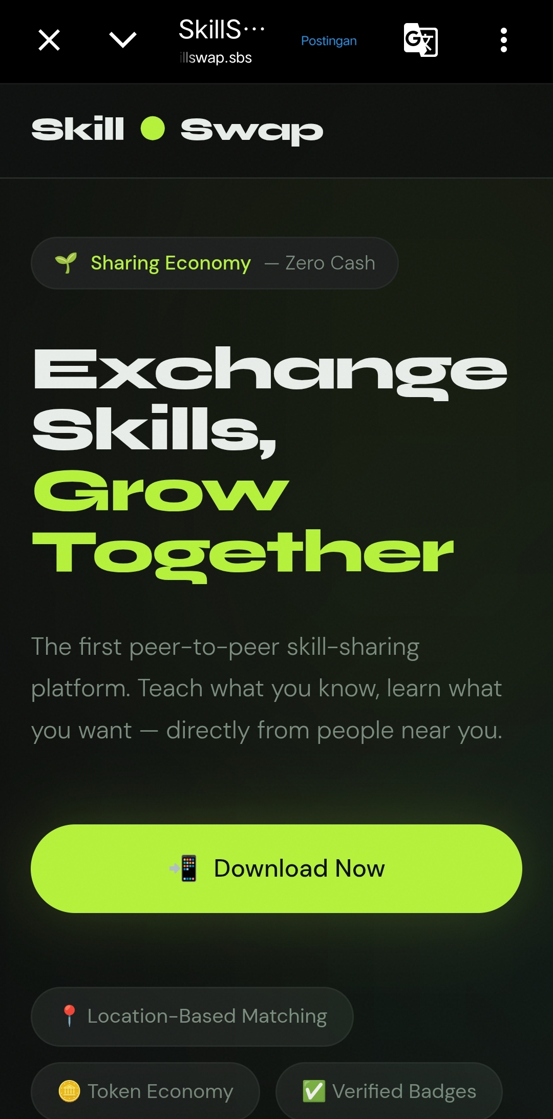 SkillSwap: Exchange Skills, No Cash Needed. | Orynth