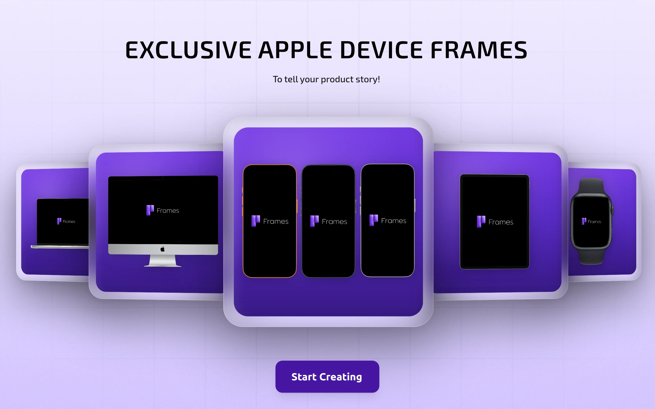 Frames: Create stunning product visuals for your apps in seconds | Orynth