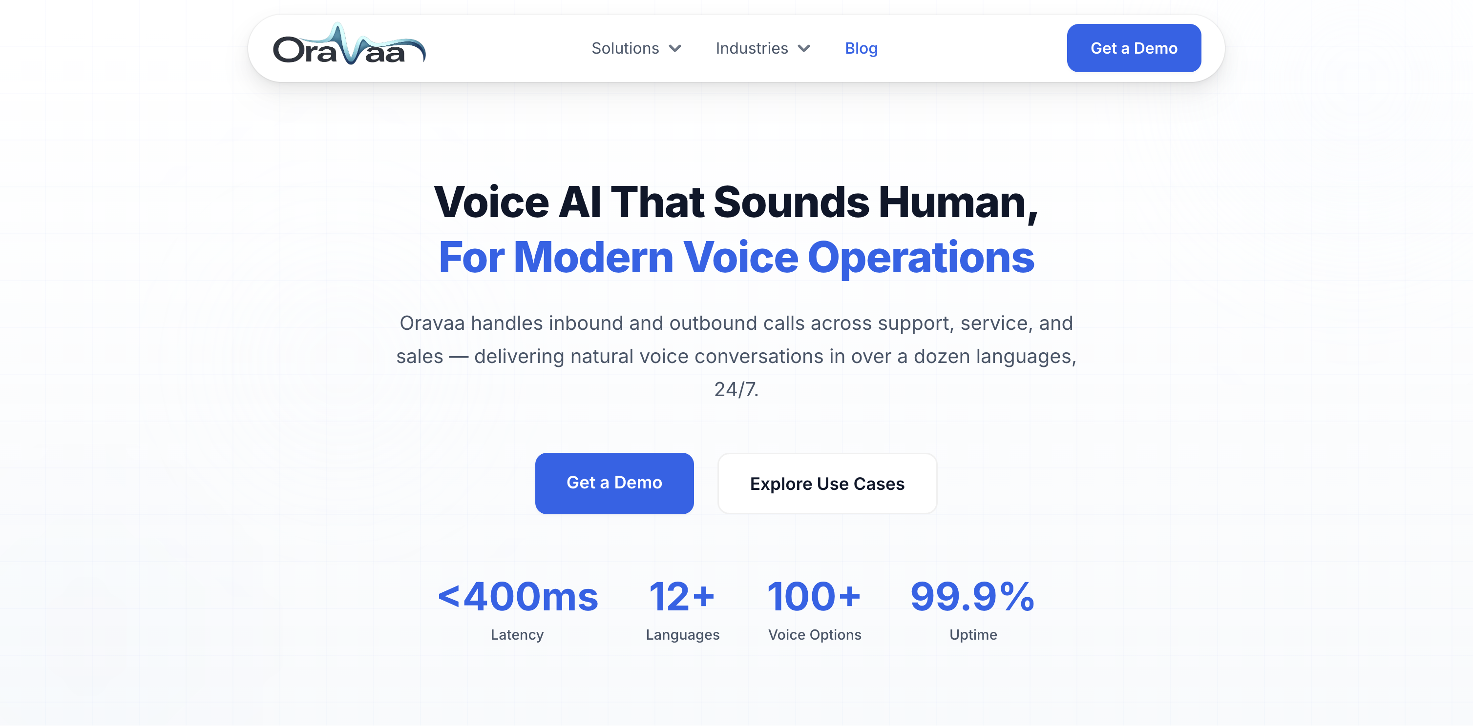 Oravaa: Next-gen Voice AI for seamless business communication. | Orynth