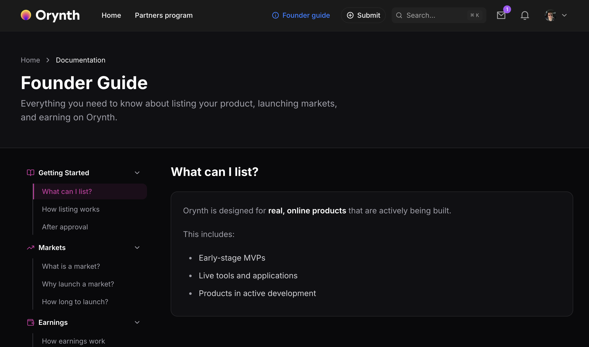 Orynth: Where products find their market | Orynth