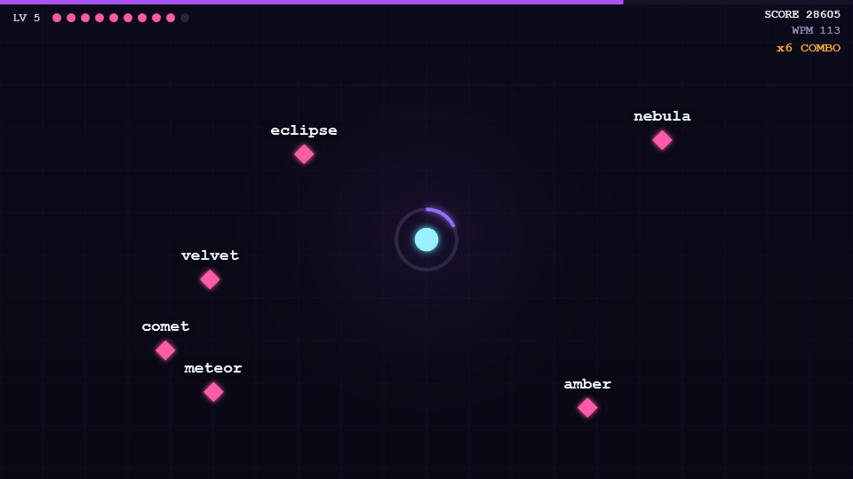 OVERTYPE: A typing survivor where speed is the weapon. | Orynth
