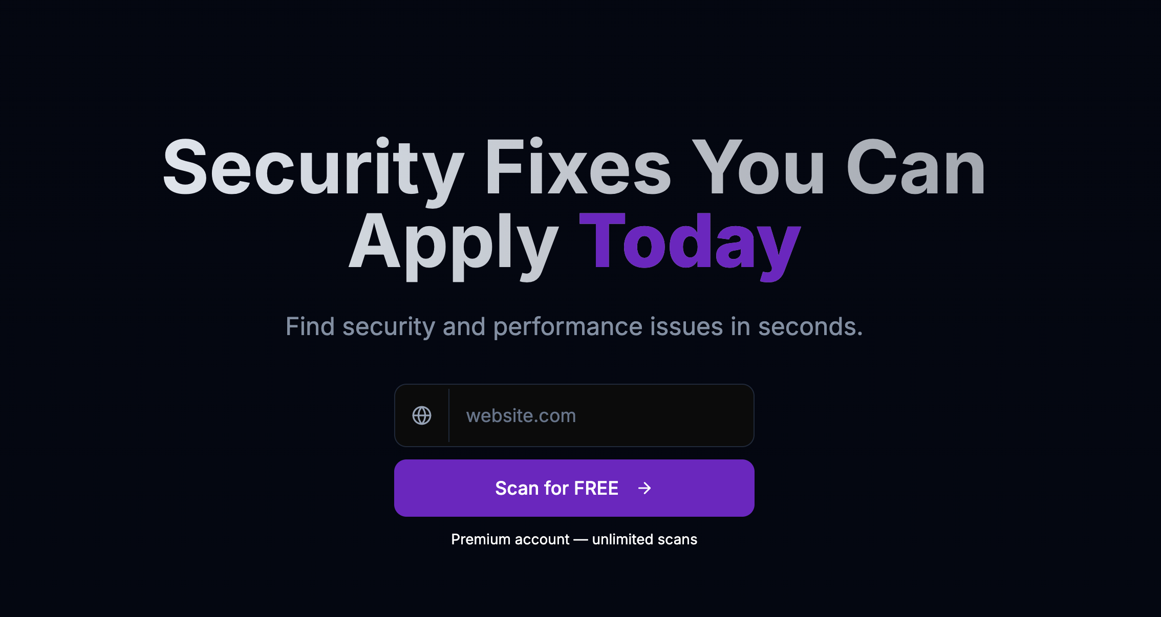 SecureNow: Find security and performance issues in seconds. | Orynth
