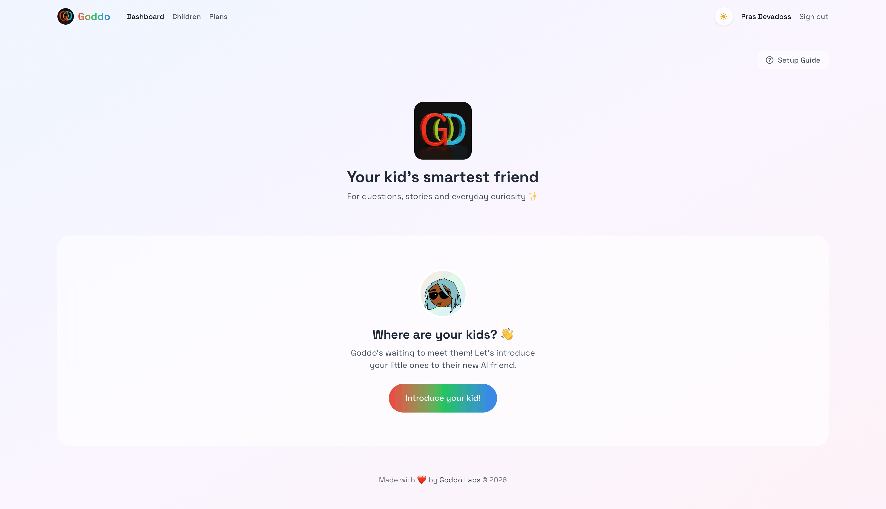 Goddo - an AI companion for kids: Your Kid's Smartest Friend | Orynth