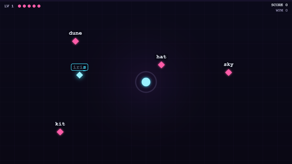 OVERTYPE: A typing survivor where speed is the weapon. | Orynth