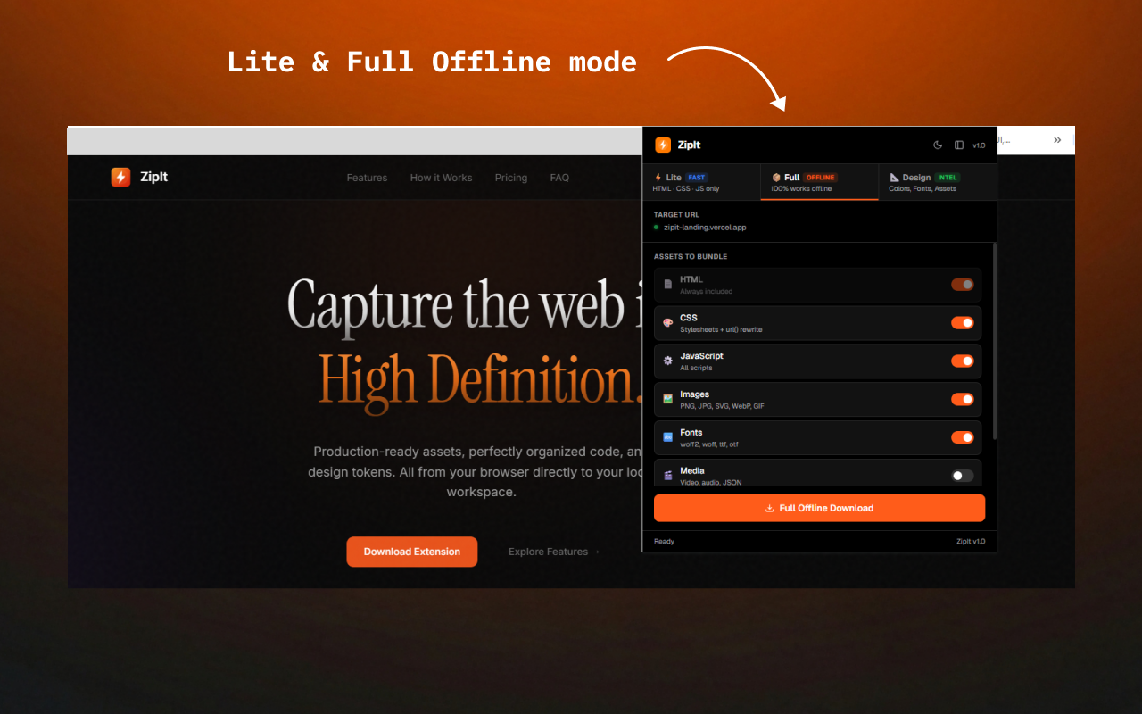 ZipIt: Capture the web in zippy | Orynth