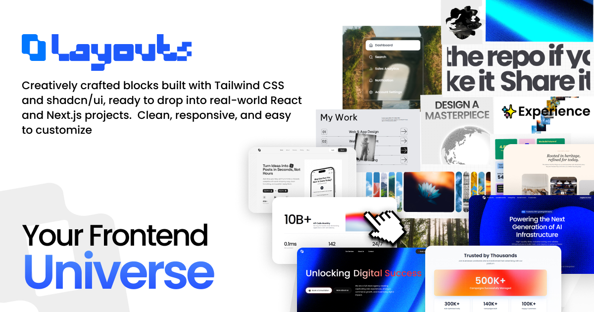 UI-Layouts: Your Frontend Universe | Orynth
