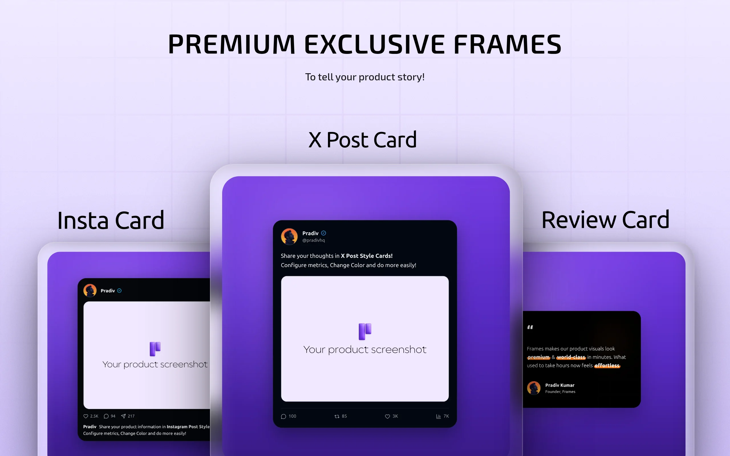 Frames: Create stunning product visuals for your apps in seconds | Orynth