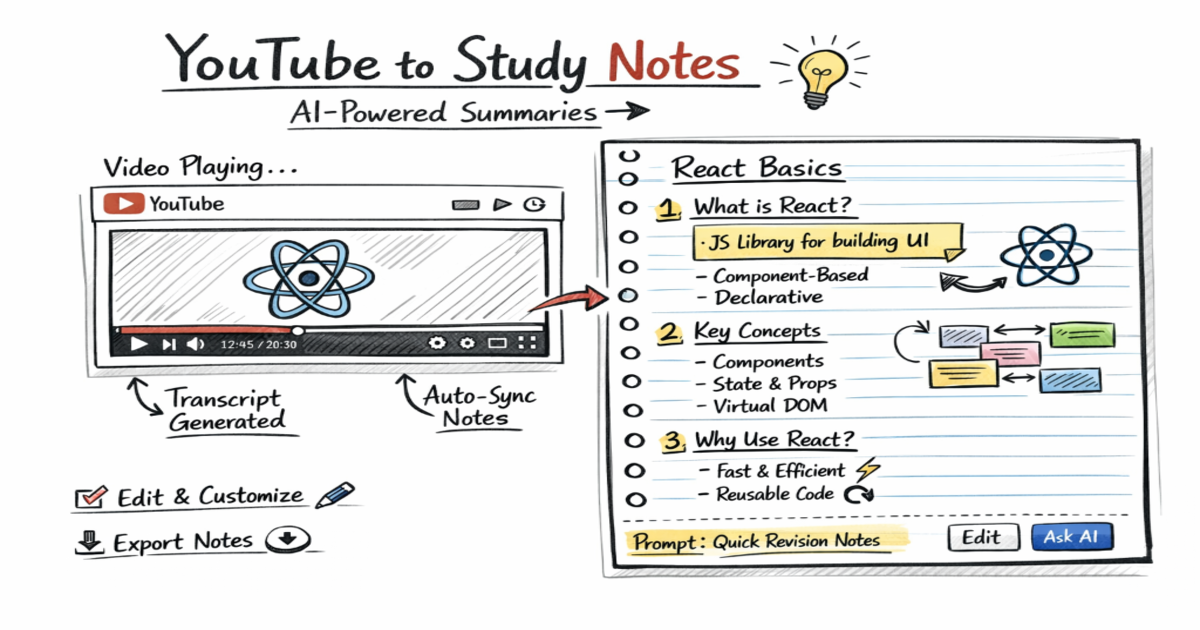 Scribely: Turn YouTube videos into aesthetic handwritten notes | Orynth