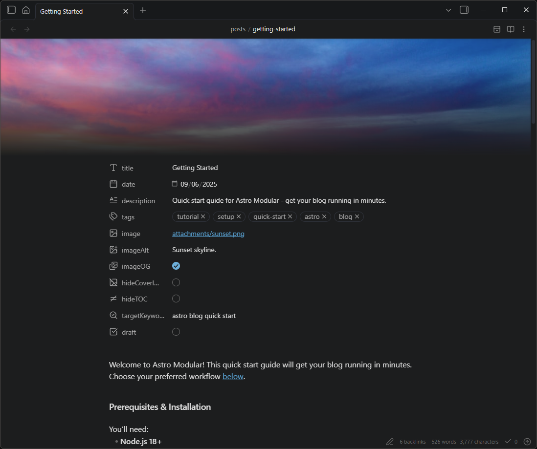 Vault CMS: Use Obsidian as a CMS for your Astro website. | Orynth