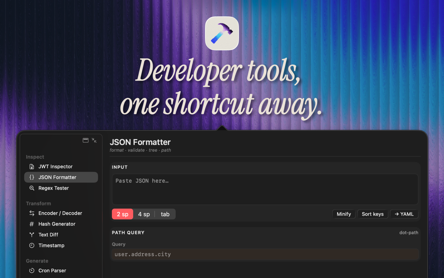 Wring - Developer Tools: Offline macOS menu bar app for everyday ...
