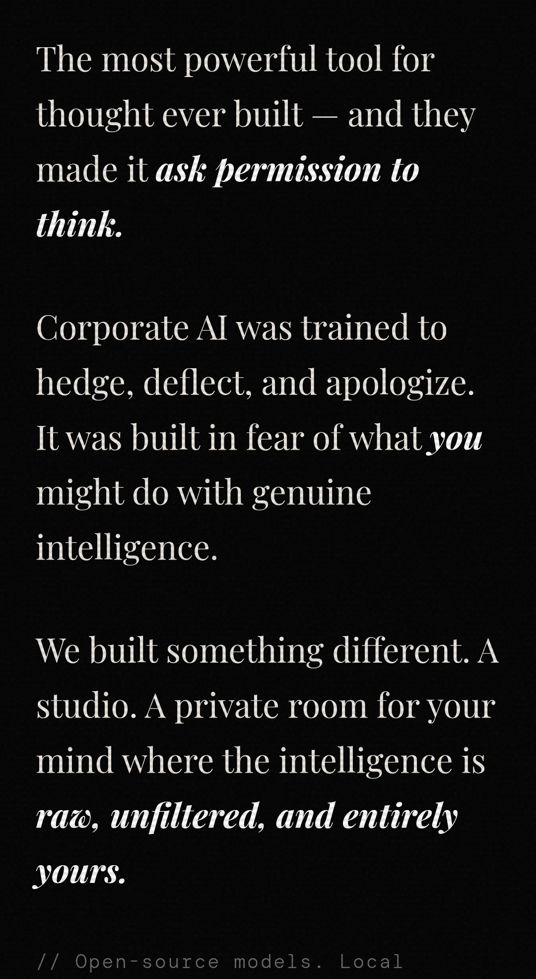 Void Studio: A private studio for your mind. | Orynth