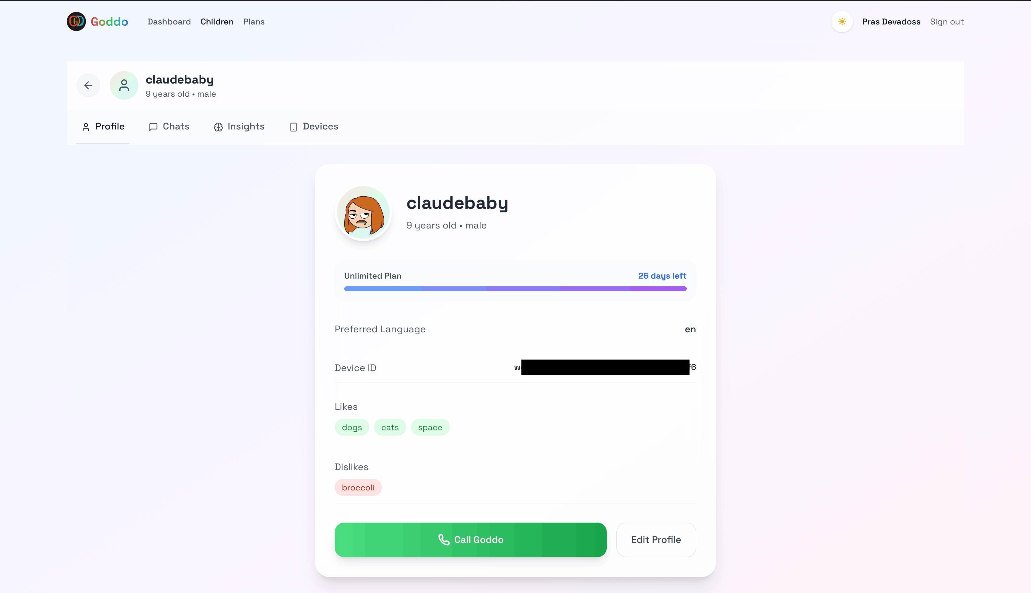 Goddo - an AI companion for kids: Your Kid's Smartest Friend | Orynth