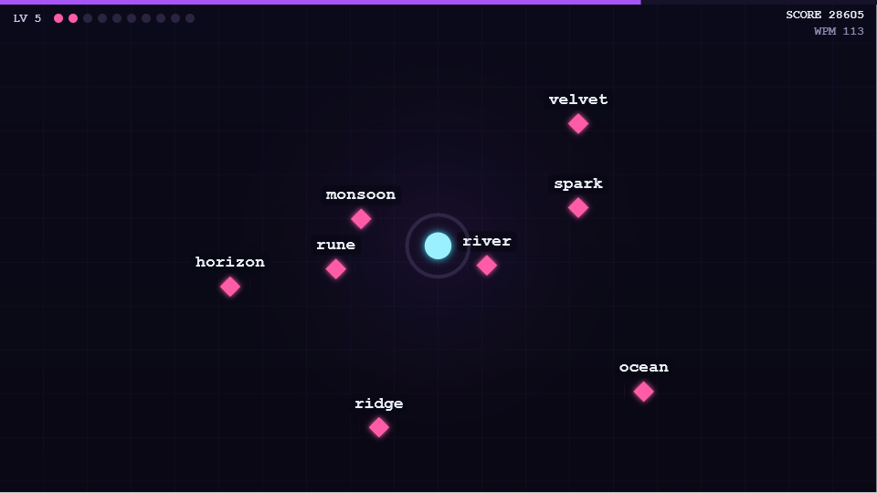 OVERTYPE: A typing survivor where speed is the weapon. | Orynth