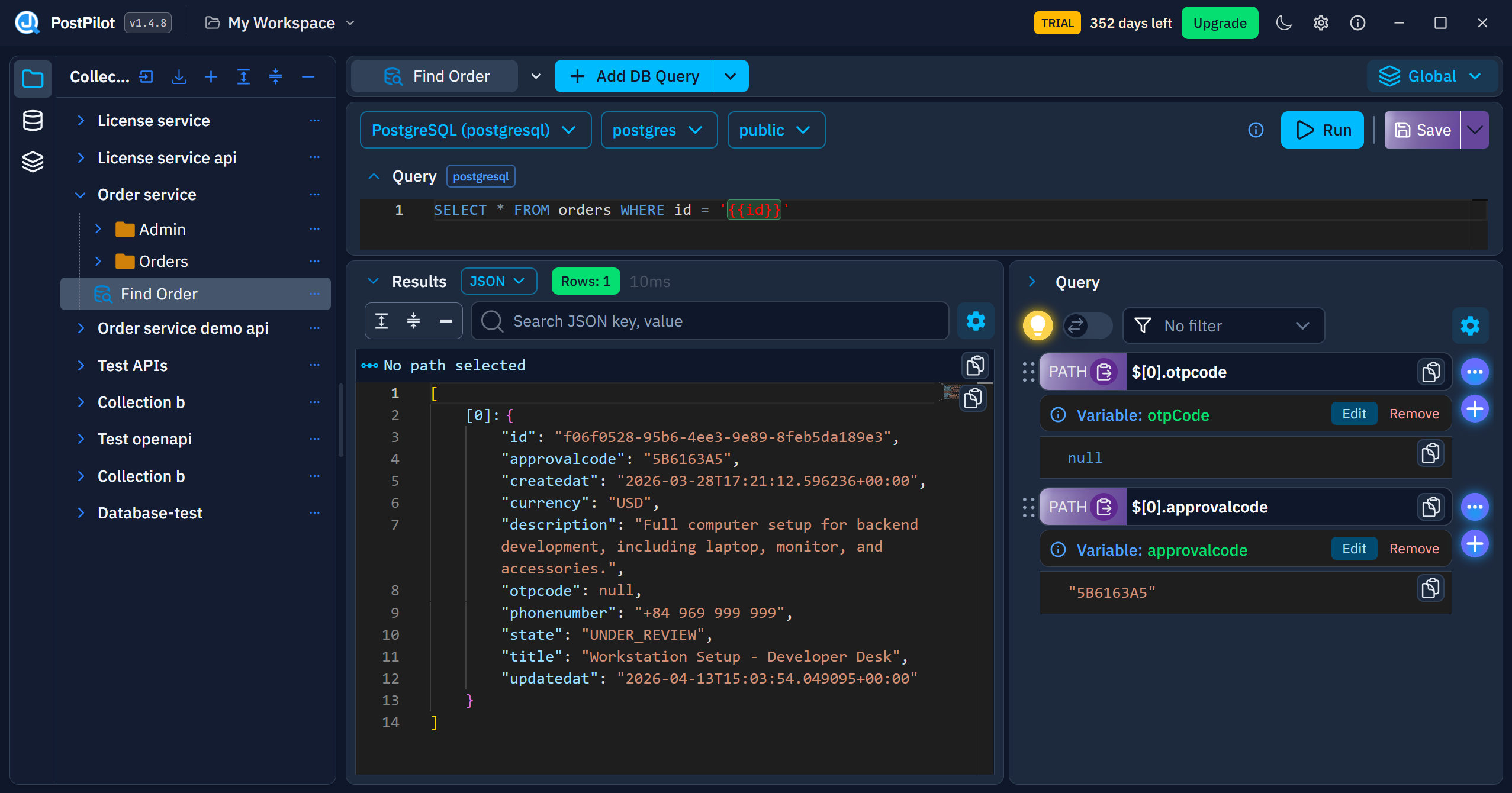 PostPilot: All-in-one API client, DB client and Data inspector | Orynth