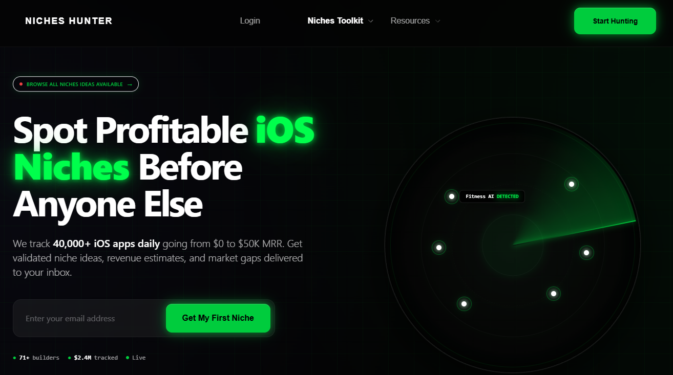 Niches Hunter: Spot Profitable iOS Niches | Orynth