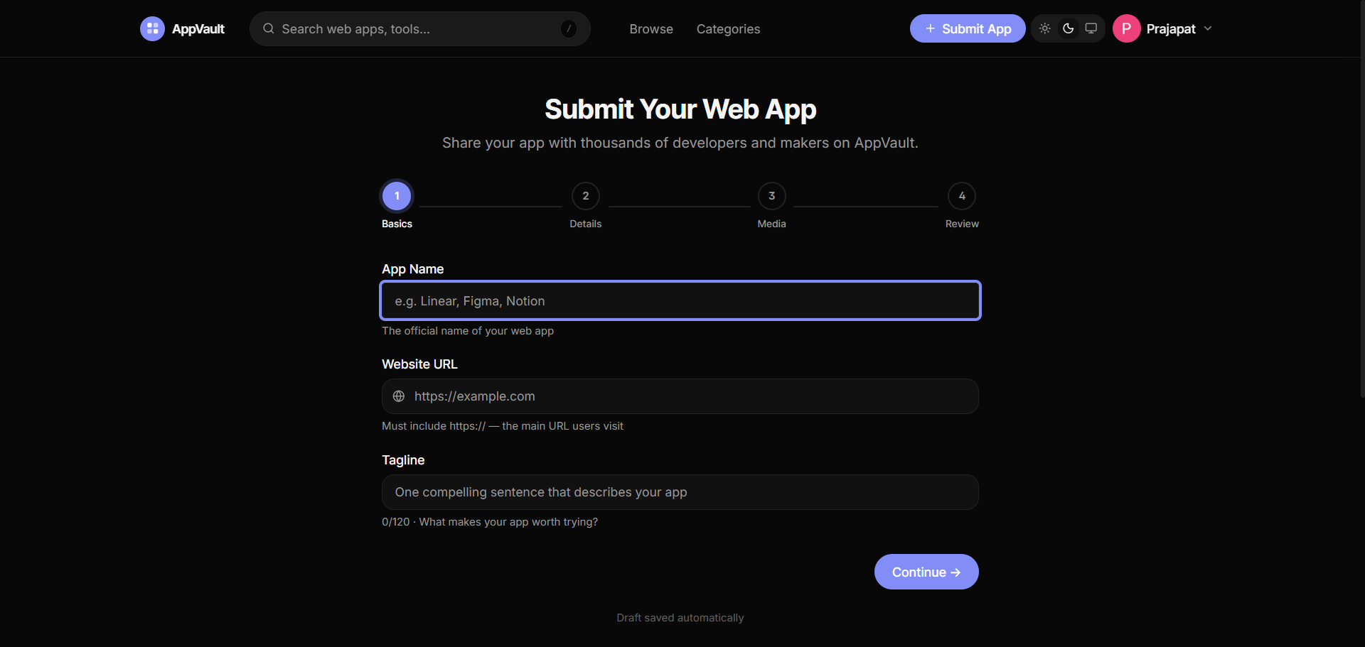 AppVault: AppVault — Discover the Best Web Apps in One Place | Orynth