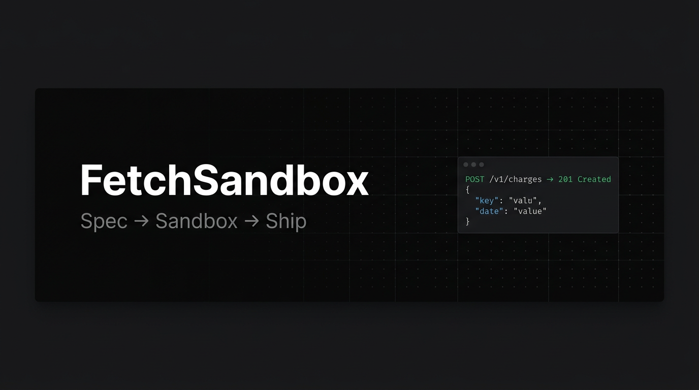 FetchSandbox: Stateful API sandboxes from OpenAPI specs | Orynth